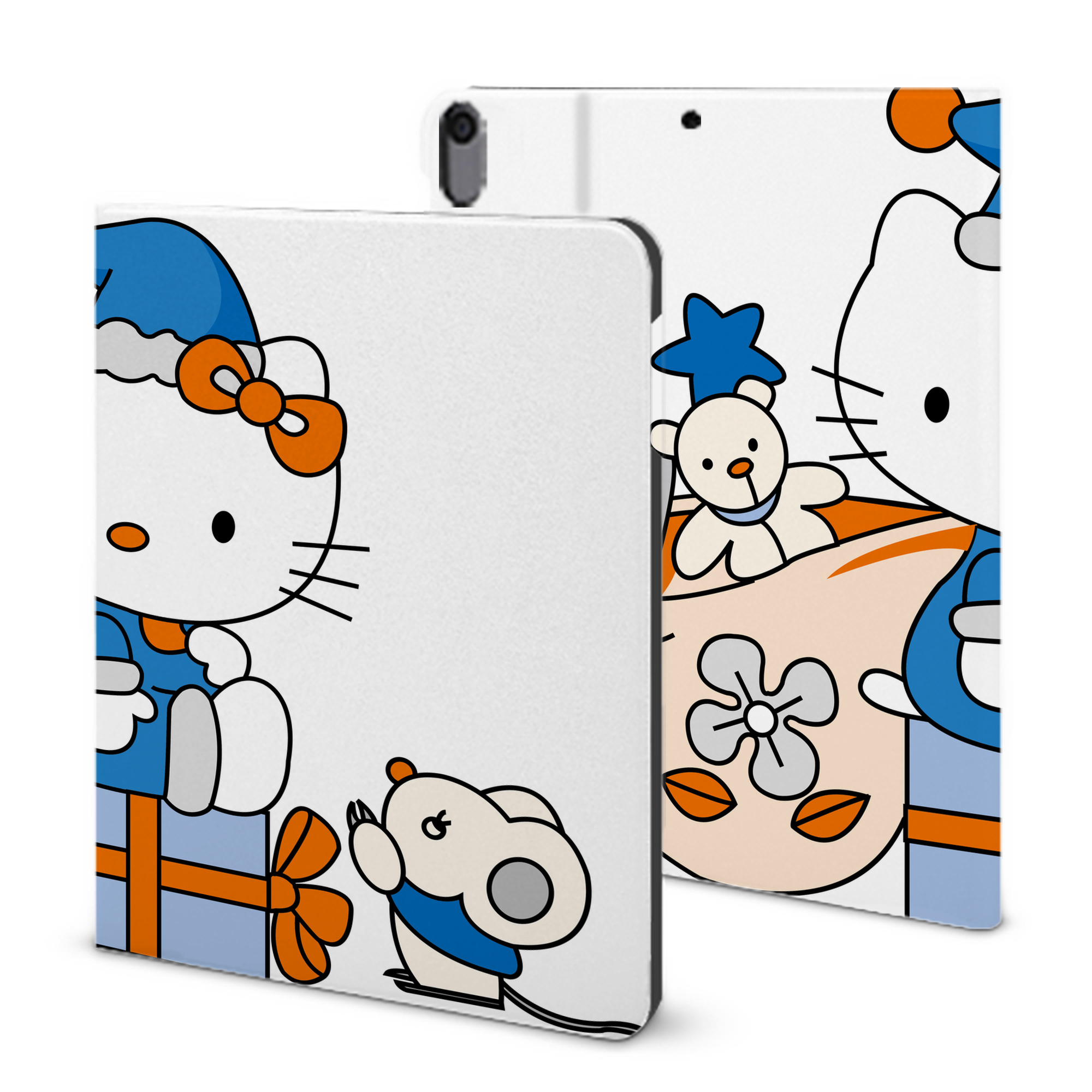（画像用） Hello Kitty ハローキティ IPad ケース ブック型 PUレザー TPU 耐衝撃 軽量 薄型 ペン収納なし 全面保護 IPad 各モデル対応